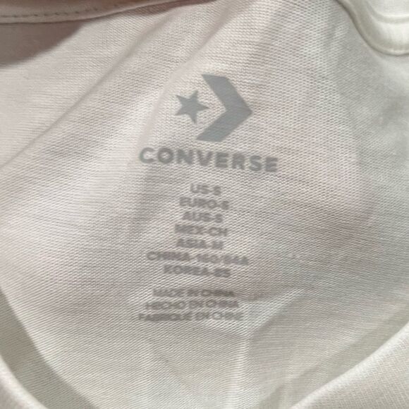 NWOT Converse Star Chevron Mountain Graphic T-Shirt Crewneck Lightweight White S - Picture 3 of 5